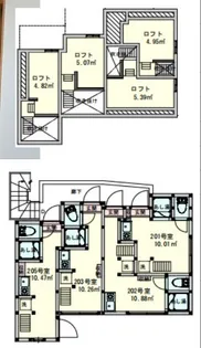 HISAKATA LUNA【201号室】の間取り