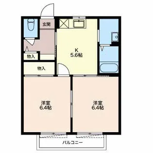 フレグランスN−Ⅲ【202号室】の間取り