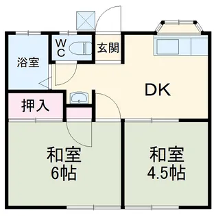グリーンテラス湘南【102号室】の間取り