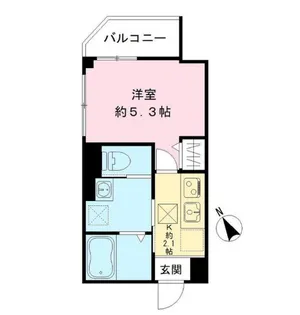 カサグラシア 南大井【1階】の間取り