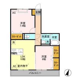 コンフォートヒル【2階】の間取り
