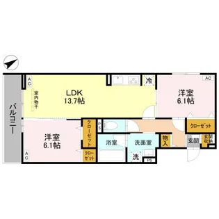 D-Gran本町【2階】の間取り