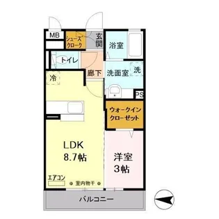 フォア—ル【3階】の間取り