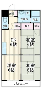 前島マンション【202号室】の間取り