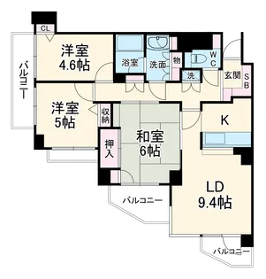 ウェルコート市川【3階】の間取り