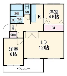 南長津田団地【4階】の間取り
