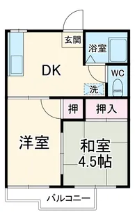 アルス極楽B棟【108号室】の間取り