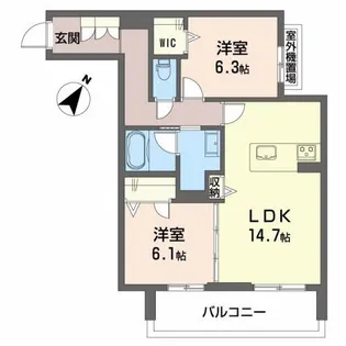 ル・レザン【3階】の間取り