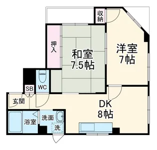 サムハイツ【2階】の間取り
