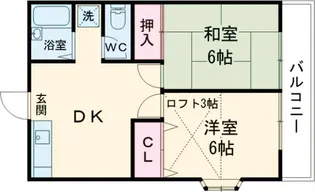 パークサイドTAMA【102号室】の間取り