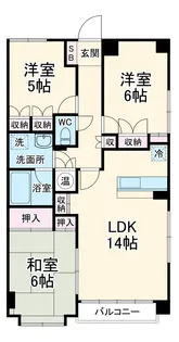 厚木・コアラマンション【3階】の間取り