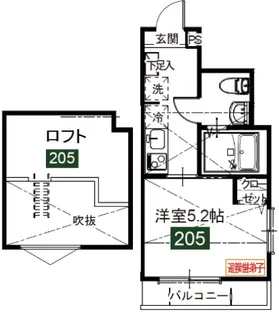 メルディア横浜高田【2階】の間取り