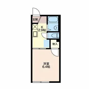 ジュネス御林B【1階】の間取り