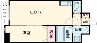 ルッシェ竹下駅前【3階】の間取り