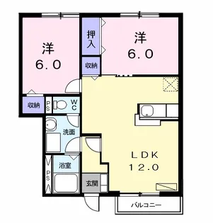 ヴィラ南風【103号室】の間取り