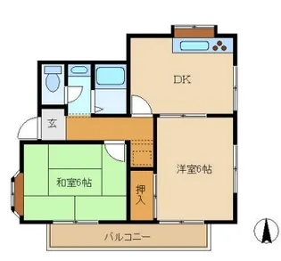ラフィーネ志津B【2階】の間取り