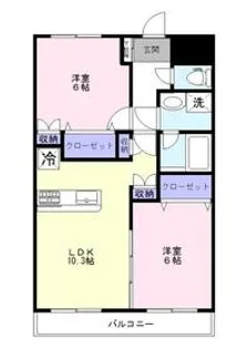 プルメリア【1階】の間取り