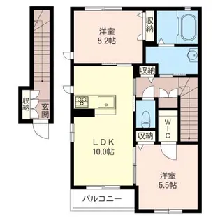 シャーメゾン・ルーチェF【2階】の間取り