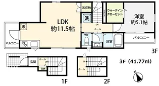サクラリリア【3階】の間取り