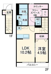 アムール田奈【2階】の間取り