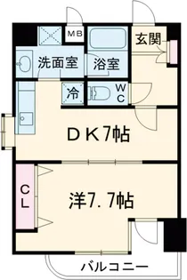 アルベルゴ武蔵野【7階】の間取り