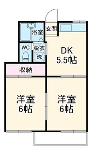 フォーブル秋野A【2階】の間取り