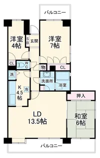 姉ヶ崎パークホームズ【2階】の間取り