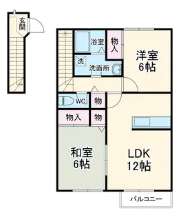 ミレニアム サンW棟【2階】の間取り