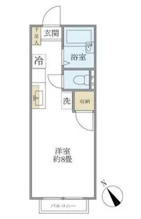 ニューシムラハイツ【1階】の間取り