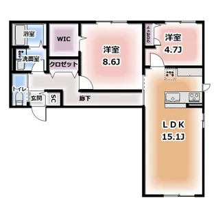 HEIMMAISON中田本町B【1階】の間取り