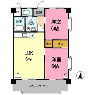 ヴィンテージ本多 Ⅲ【2階】の間取り
