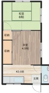 禰覇アパート【202号室】の間取り