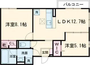 アレ・デ・フルール西向日駅前A【A103号室】の間取り