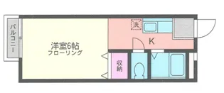 ハイツとうりん【0206号室】の間取り