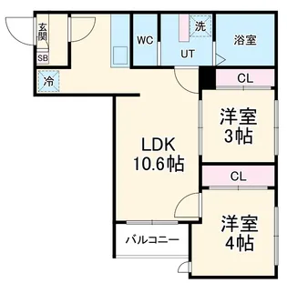 Tidy大江【103号室】の間取り