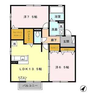 ロートガーデン E【2階】の間取り
