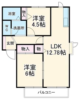 ディアス白樺 A棟【1階】の間取り