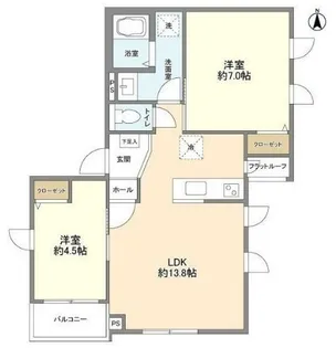 Peabody Homes Nakanosakaue【2階】の間取り