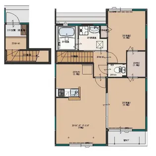 シャルメ・ドミール B【2階】の間取り