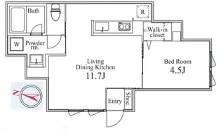セラヴィータ常盤台【105号室】の間取り