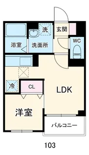 Tres美麗(トレスビレイ)【103号室】の間取り