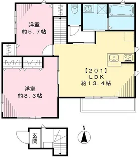 メゾン・ド・レーヴ【2階】の間取り