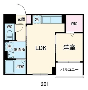 Tres美麗(トレスビレイ)【201号室】の間取り