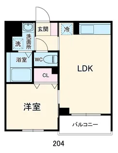 Tres美麗(トレスビレイ)【204号室】の間取り