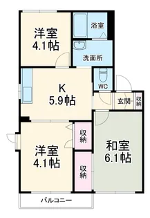 フォルテシモA【1階】の間取り