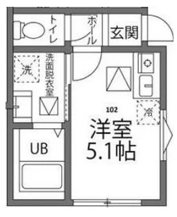 TERASU武蔵村山【102号室】の間取り