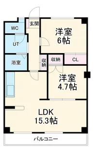 PATIO NAKANOMACHI【406号室】の間取り