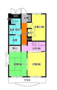 ハイラーク矢部【2階】の間取り