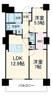 ロイヤルパークスERささしま SOUTH【16階】の間取り