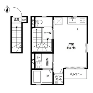 アムールシャイニー【2階】の間取り
